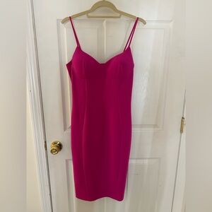 Forever 21 Hot Pink Spaghetti Strap Midi Dress
